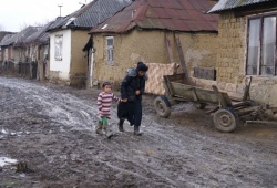 Drogi, domy i dzieci w Barkasowo